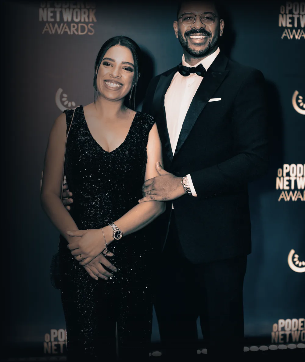 Vitor Carvalho e a esposa